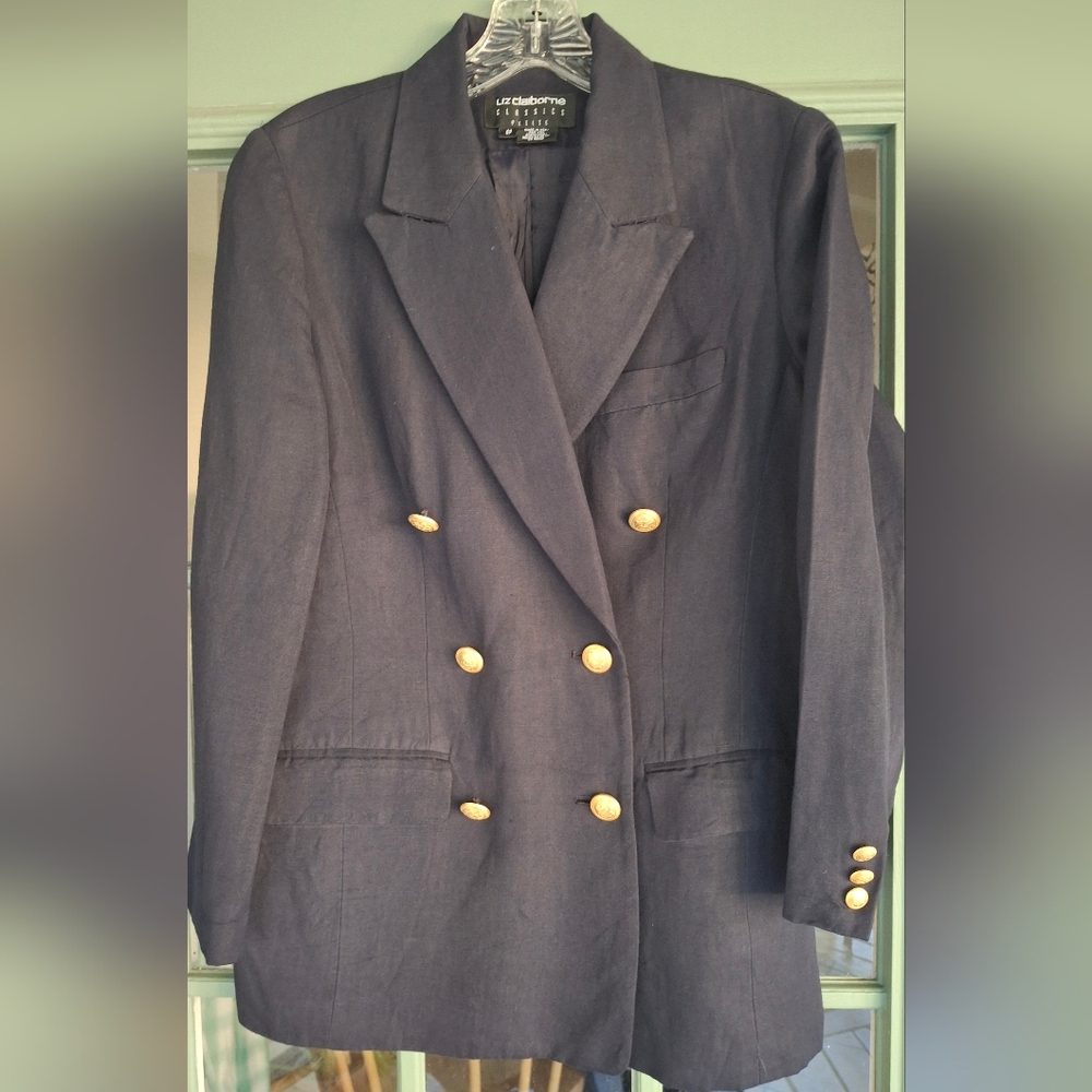 ClassicNavy Blazer with Gold Buttons